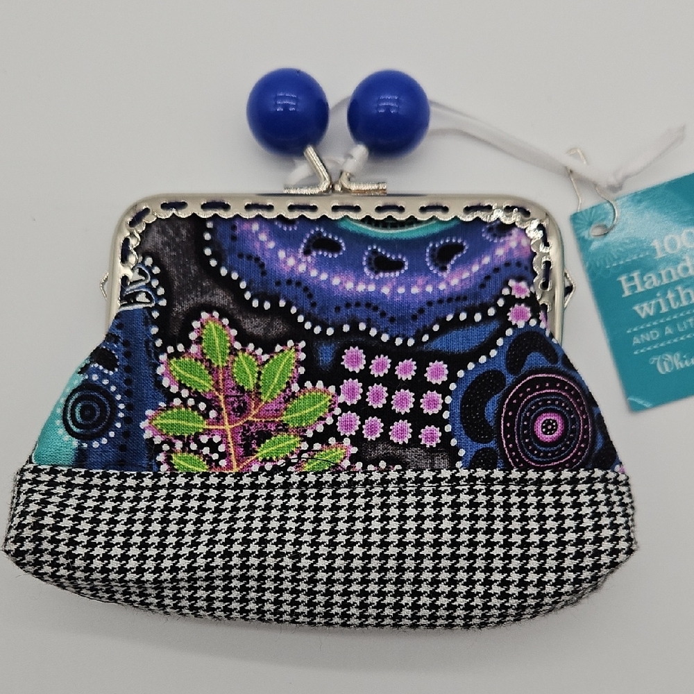 Handmade Multicolor Coin Purse Snap Closure Wallet by Whimsy Garden - Picture 4 of 7
